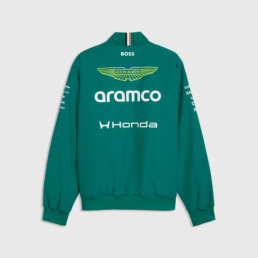 Aston Martin F1 2026 Bomber Jacket Back - British Racing Green Replica with Sublimation Print