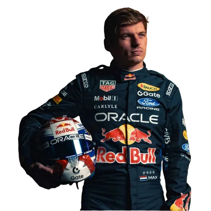 2026 Max Verstappen Red Bull Racing F1 Race Suit Replica Custom Name Flag Logo