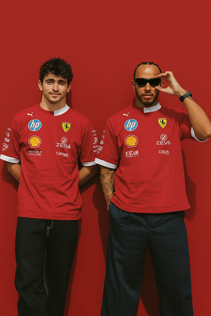 Scuderia Racing Team Red T-Shirt - Premium Ferrari-Inspired Motorsport Tee