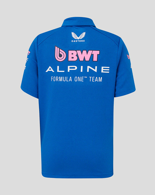 Alpine F1 Team 2026 Team Polo Shirt Back - Blue Replica with Sublimation Print