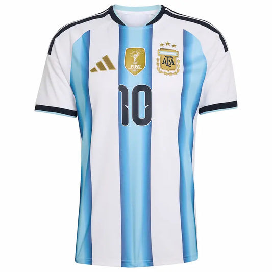 Argentina Football Shirt 2026 Messi #10 Replica Jersey - Sky Blue White Stripes Front View