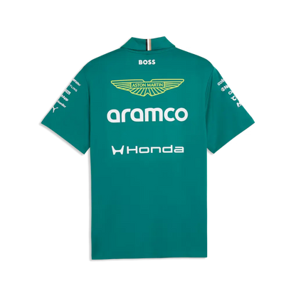 Aston Martin Aramco F1 Team 2026 Team Polo Shirt Back - British Racing Green Replica with Sublimation Print