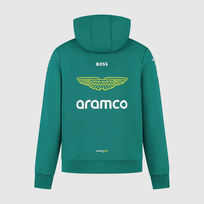 Aston Martin Formula 1 2025 hoodie showing premium team branding and race-inspired design"