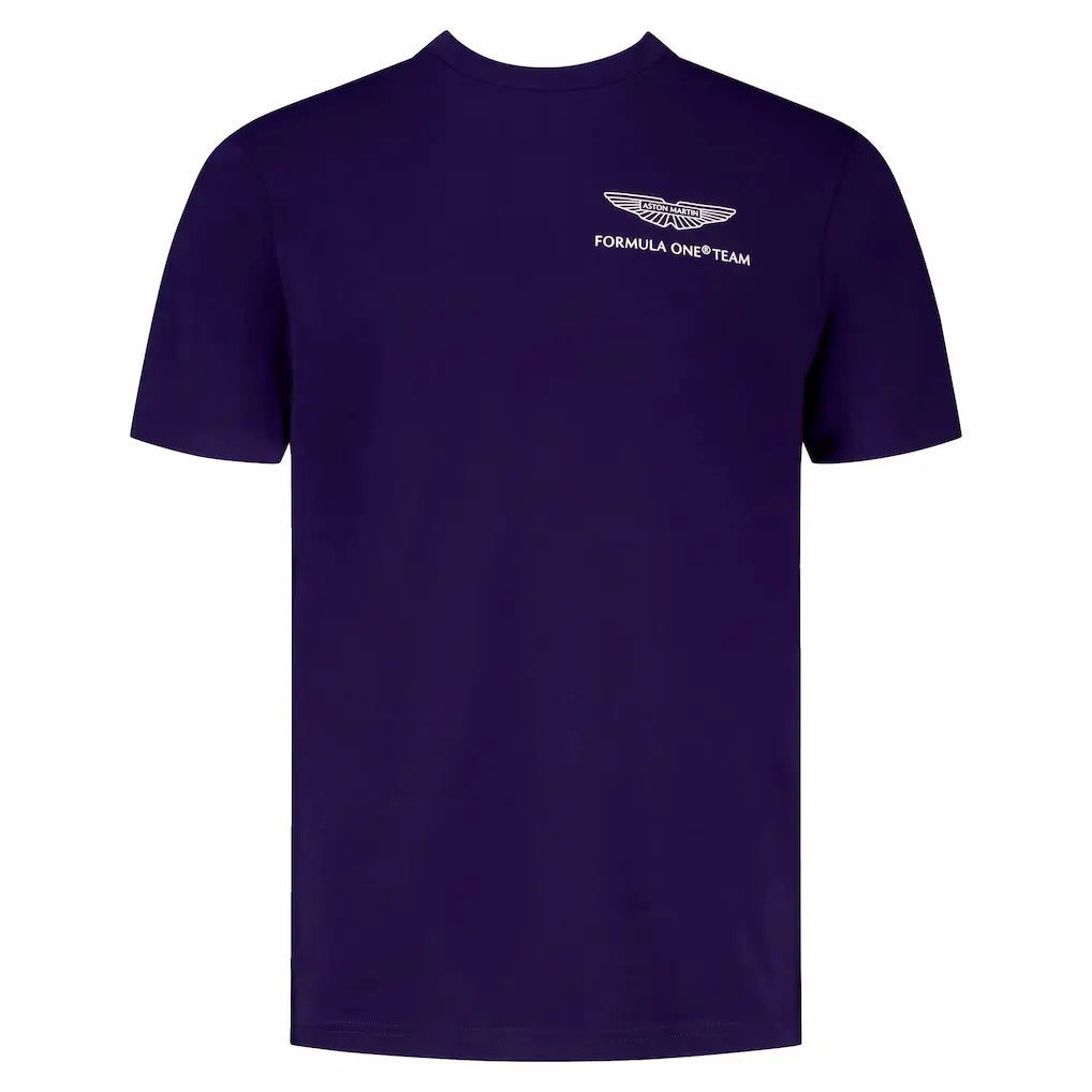 Aston Martin Aramco F1 Team Lance Stroll Montreal GP Race Special T-Shirt Replica 2026 - Navy Green White Front View