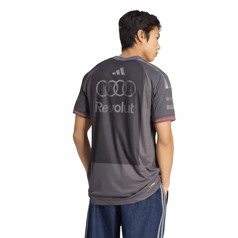 Audi F1 2026 team t-shirt back design showing official Formula 1 branding