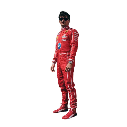 Charles Leclerc 2026 Ferrari Replica Racing Suit Monza Grand Prix Front View