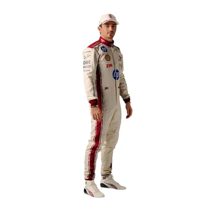 Charles Leclerc 2026 Ferrari Racing Suit Monaco Grand Prix Front View