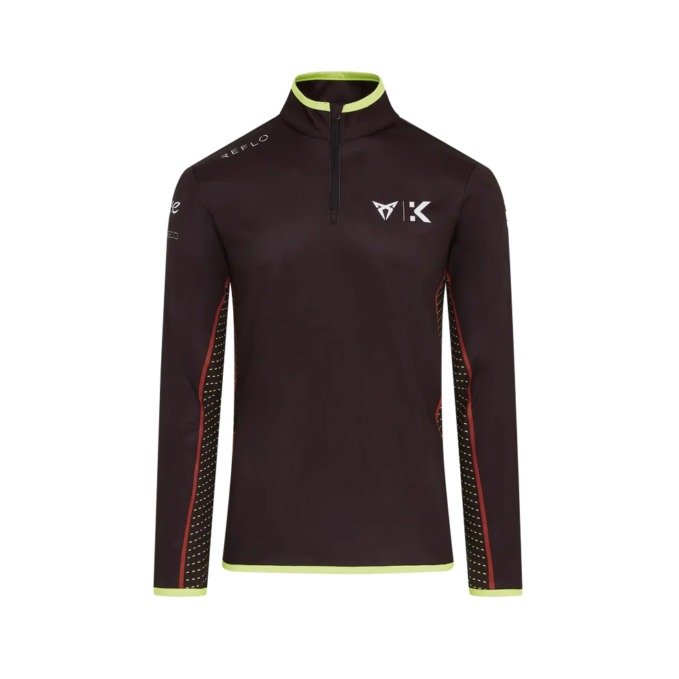 Cupra Kiro Formula E Team 1/4 Zip Midlayer Replica 2026 - Black Copper White Front View