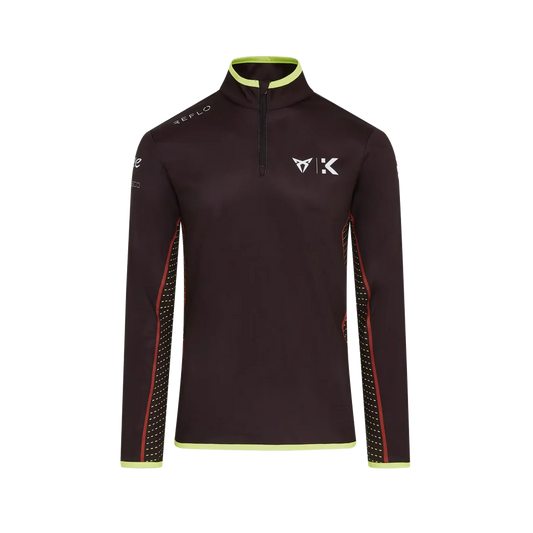 Cupra Kiro Formula E Team 1/4 Zip Midlayer Replica 2026 - Black Copper White Front View
