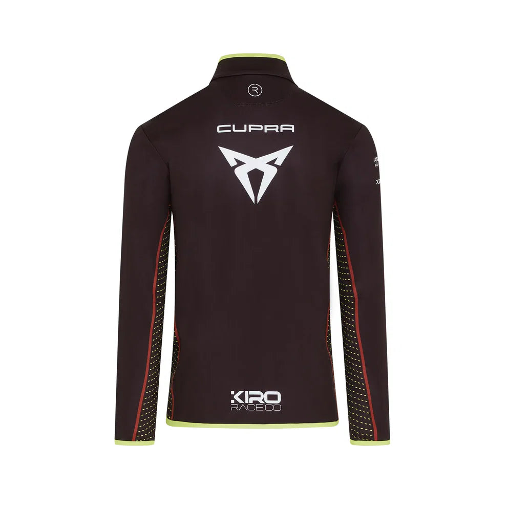 Cupra Kiro Formula E Racing Team 1/4 Zip Midlayer Back - Black Replica with Sublimation Print