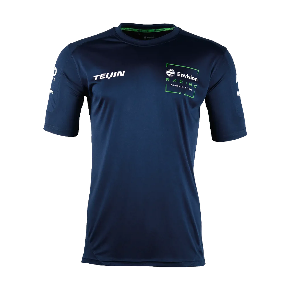 Envision Formula E Racing Team T-Shirt Replica 2026 - Green Black White Front View
