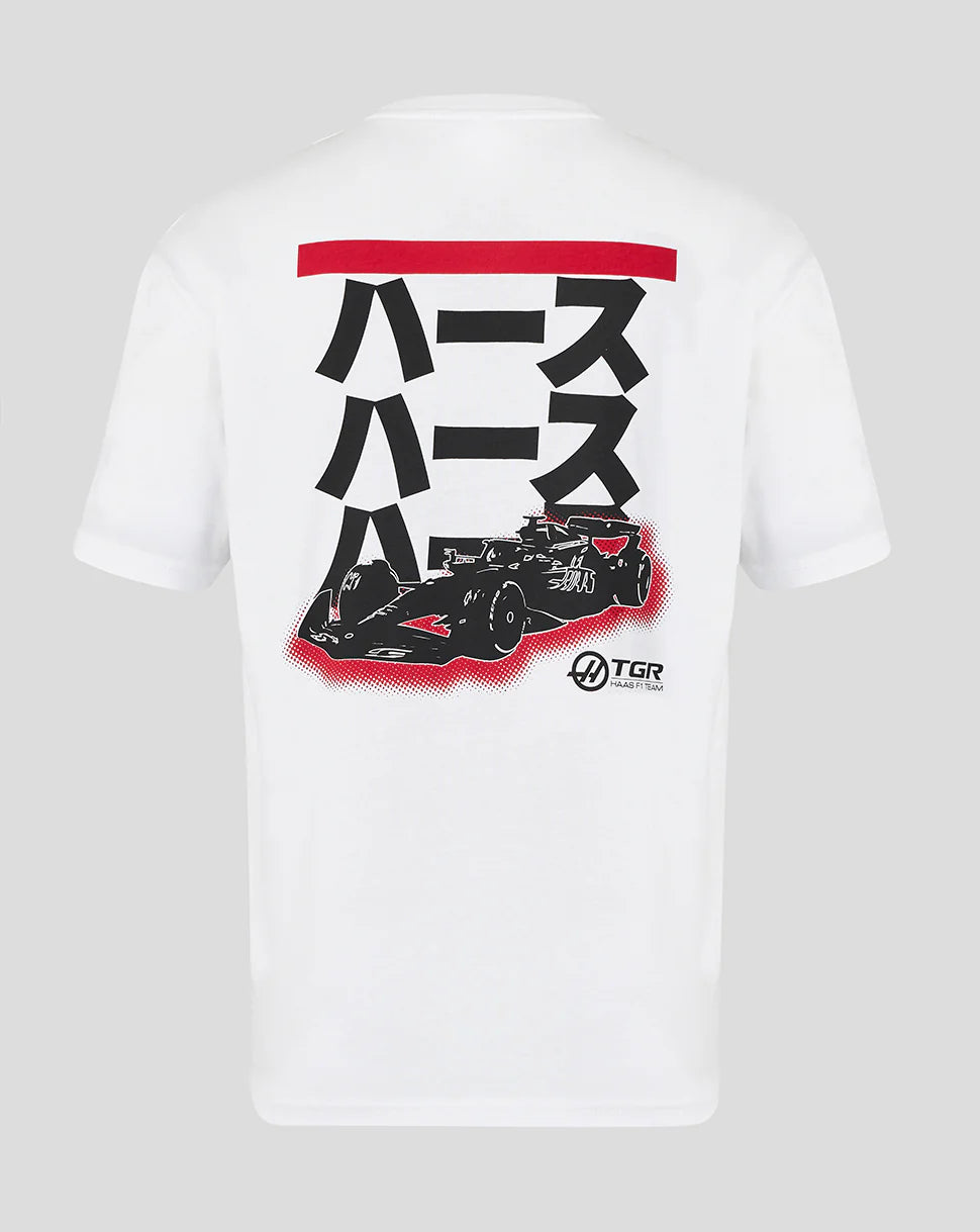 Haas F1 Team Japanese Grand Prix Relaxed Fit T-Shirt – Front and Back Racing Graphic Print