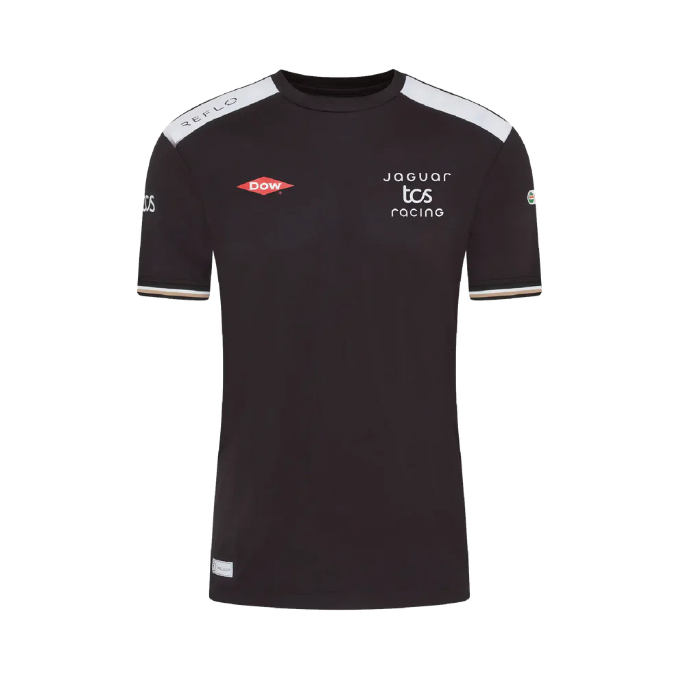 Jaguar TCS Formula E Racing Team T-Shirt Replica 2026 - Black Green White Front View