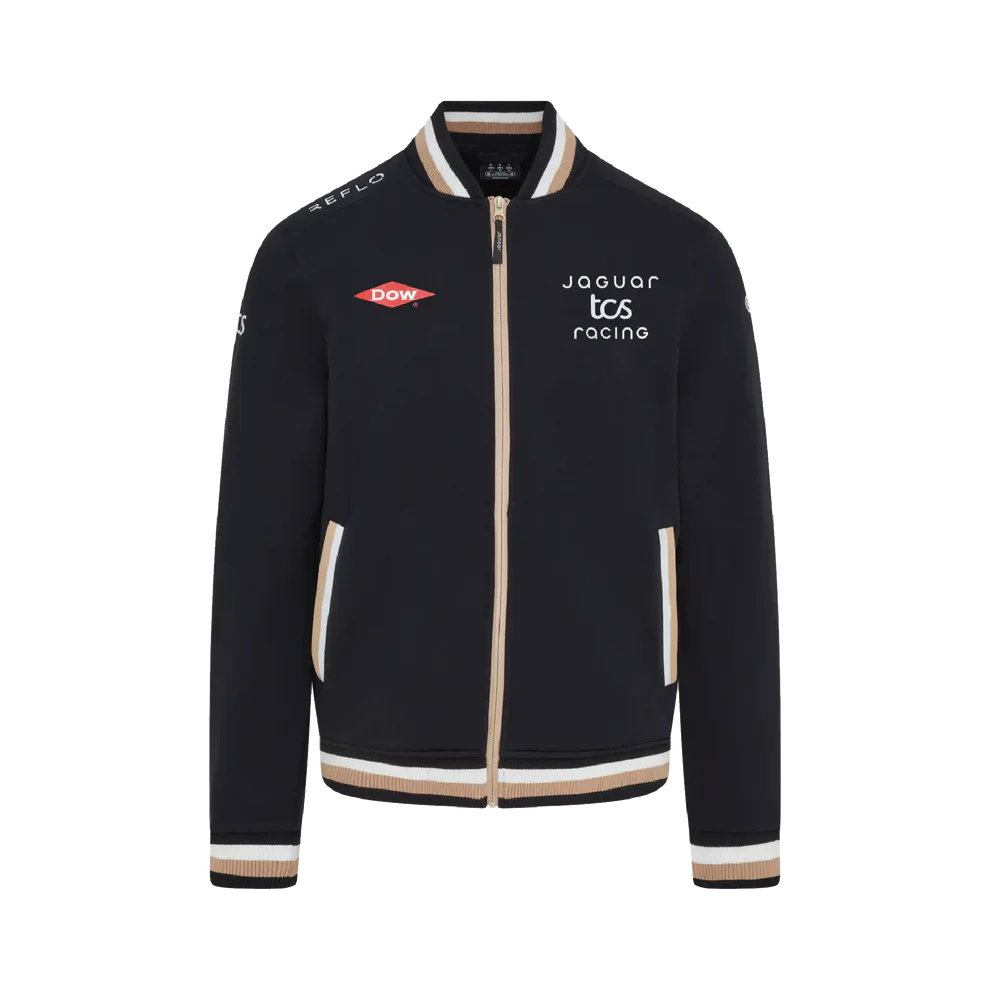 aguar TCS Racing Team Zip Thru Jumper Replica 2026 - Black Green White Front View