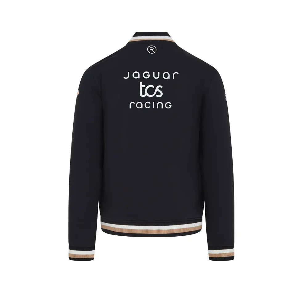 Jaguar TCS Formula E Racing Team Zip Thru Jumper Back - Black Replica with Sublimation Print