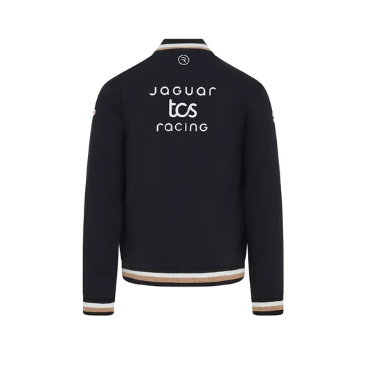 Jaguar TCS Formula E Racing Team Zip Thru Jumper Back - Black Replica with Sublimation Print
