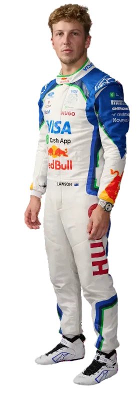 Liam Lawson 2026 Visa Cash App F1 Race Suit Replica Custom Name Flag Logo