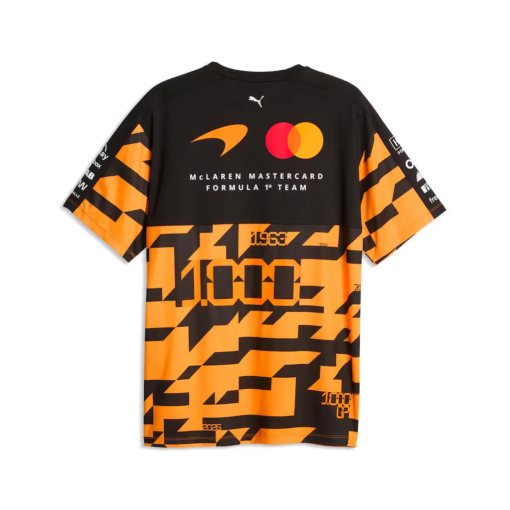 McLaren 1000th Race Special Edition T-Shirt Back - Unisex Replica with Sublimation Print