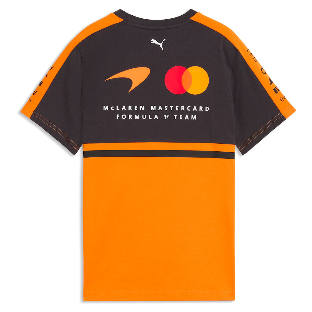 Orange and black sports jersey with McLaren Mastercard branding on a white background