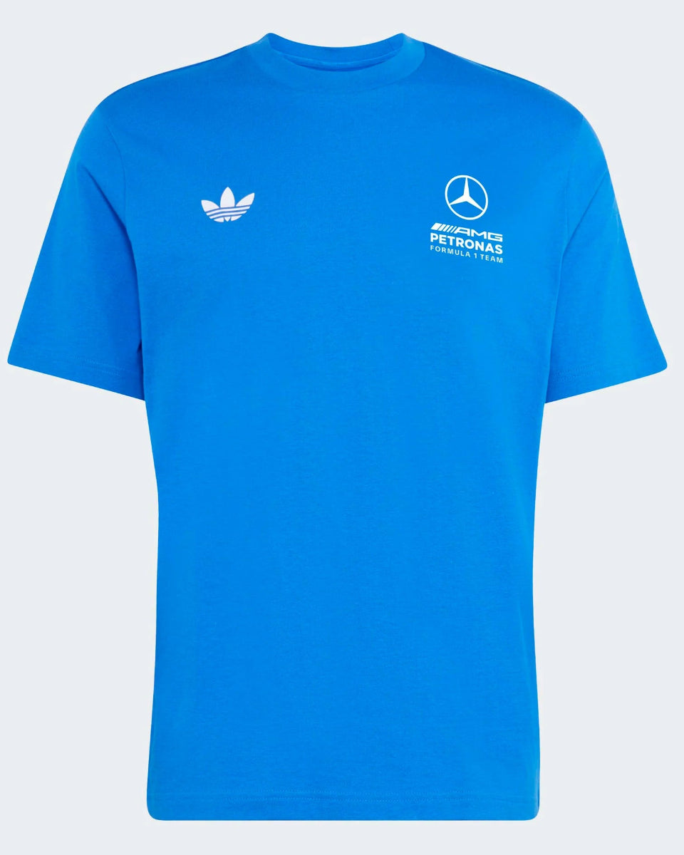 Mercedes AMG Mens Blue Wonder T-Shirt Replica | Heritage F1 Fan Gear