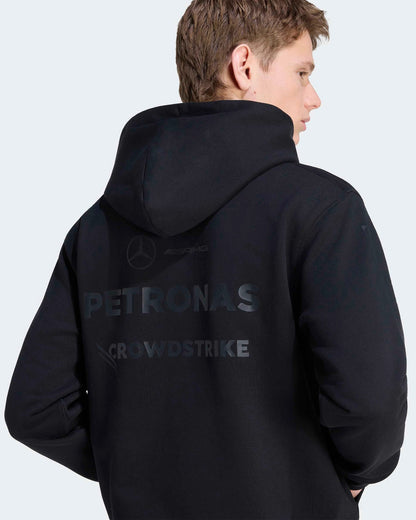 Mercedes AMG Petronas Adidas F1 Team Lights Out Hoodie Back - Black Special Edition Replica with Sublimation Print