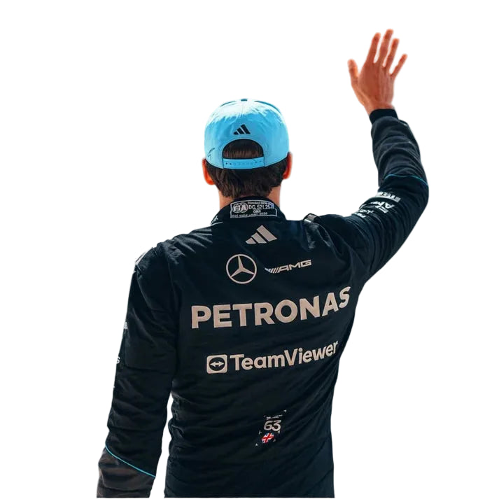 New 2026 George Russell Mercedes F1 Race Suit Replica Back View