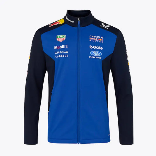 Oracle Red Bull Racing 2026 softshell jacket replica - water-resistant with full sponsor logos