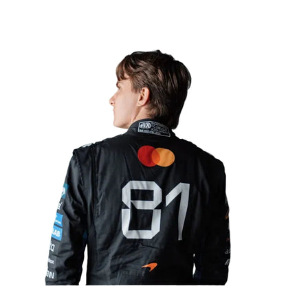 Oscar Piastri 2026 McLaren Italian Grand Prix F1 Race Suit Replica Back View