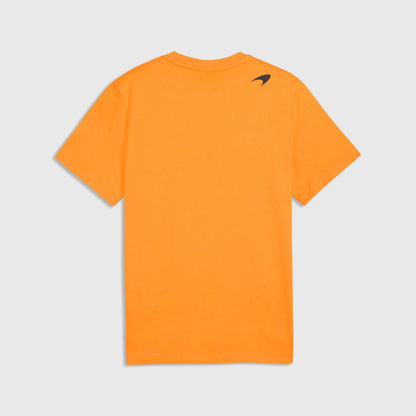 Back view of the premium cotton McLaren Racing regular fit t-shirt showing the clean and solid black finish.