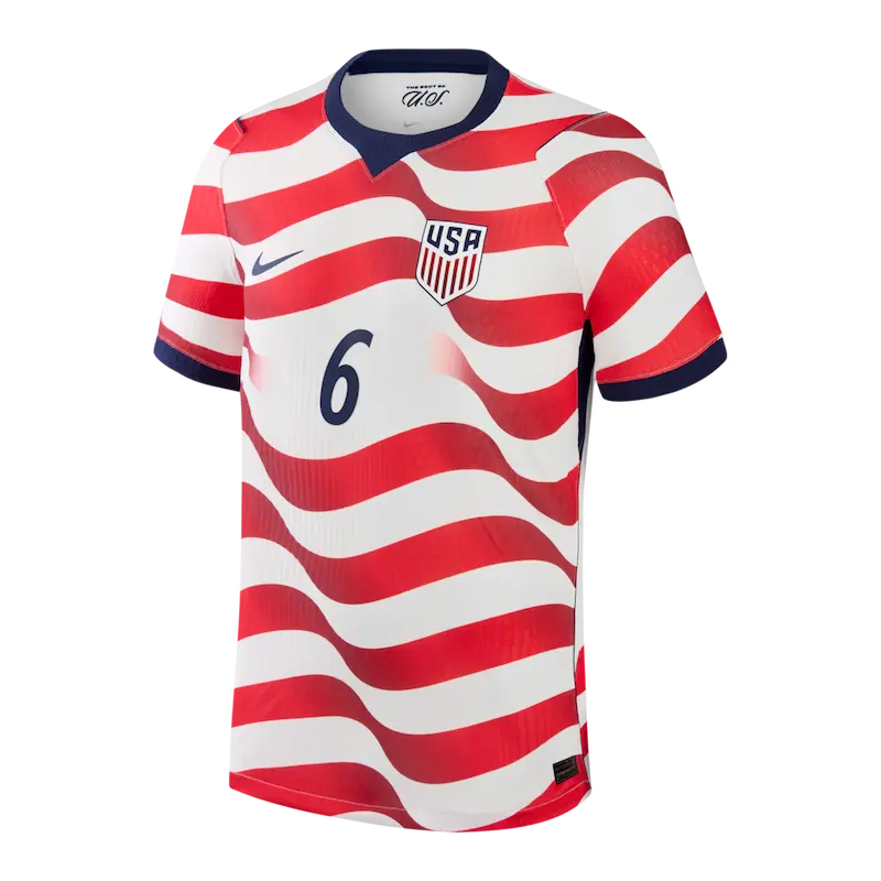 USA National Soccer Team Jersey 2026 Replica - White Red Blue Front View