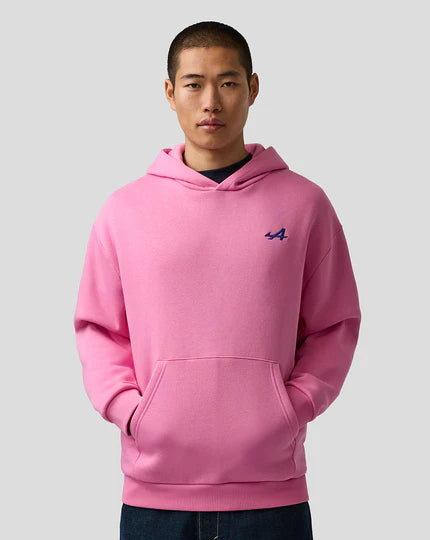 BWT Alpine F1 Team Unisex Core Hoodie Replica 2026 - Wild Orchid Pink Blue White Front View