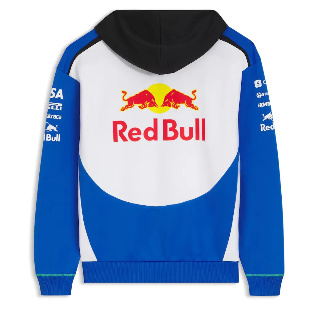VISA Cash App RB F1 2026 Hugo Full Zip Hoodie Back - Blue Replica with Sublimation Print