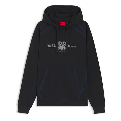 VISA Cash App RB F1 Team Hugo Fanwear Hoodie Replica 2026 - Black Blue White Front View