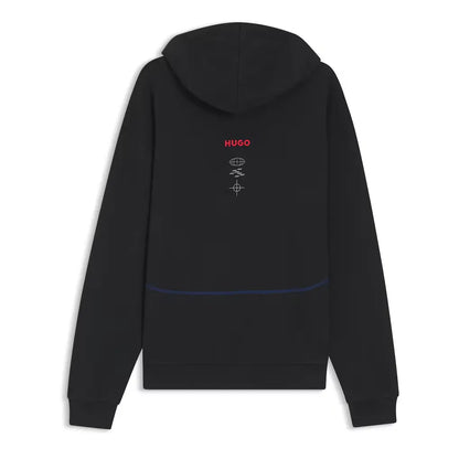 VISA Cash App RB F1 2026 Hugo Fanwear Hoodie Back - Black Replica with Sublimation Print