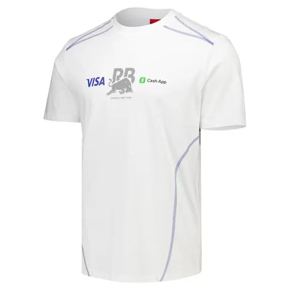 ISA Cash App RB F1 Team Hugo Fanwear T-Shirt Replica 2026 - White Blue Red Front View